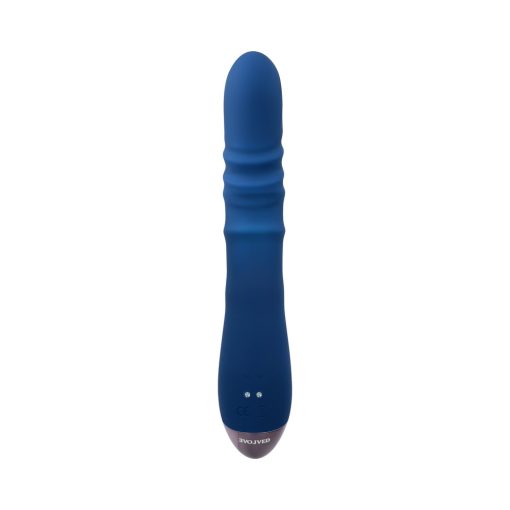 Evolved The Ringer Thrusting Rabbit Vibrator – Rechargeable, Blue - Image 6