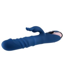 Evolved The Ringer Thrusting Rabbit Vibrator – Rechargeable, Blue