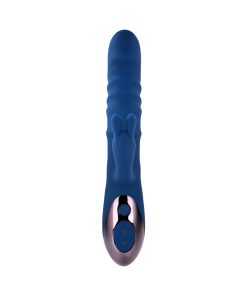 Evolved The Ringer Thrusting Rabbit Vibrator – Rechargeable, Blue