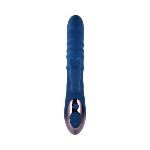 Evolved The Ringer Thrusting Rabbit Vibrator – Rechargeable, Blue - Image 8