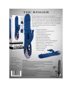 Evolved The Ringer Thrusting Rabbit Vibrator – Rechargeable, Blue