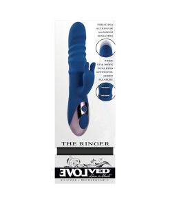 Evolved The Ringer Thrusting Rabbit Vibrator – Rechargeable, Blue