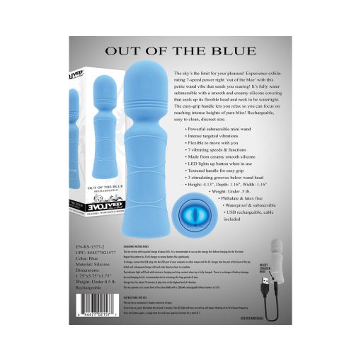 Evolved Out Of The Blue Rechargeable Silicone Wand Vibrator - Image 8