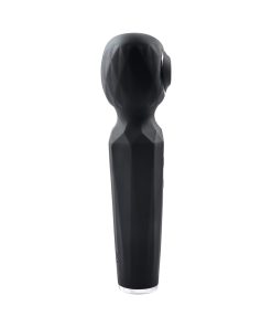Evolved Rainbow Sucker Light-Up Rechargeable Dual-Function Silicone Suction Wand Vibrator Black