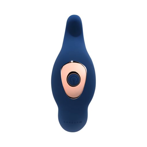 Gender X True Blue Rechargeable Thrusting Silicone Vibrator Blue - Image 6