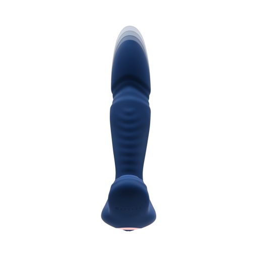 Gender X True Blue Rechargeable Thrusting Silicone Vibrator Blue - Image 8