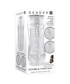 Gender X Double Fantasy Dual Entry Stroker Clear