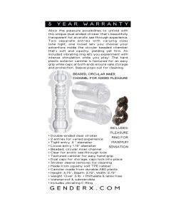 Gender X Double Fantasy Dual Entry Stroker Clear