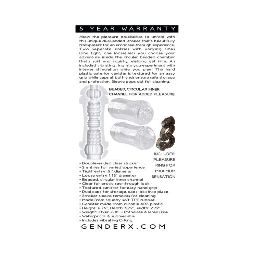 Gender X Double Fantasy Dual Entry Stroker Clear - Image 11