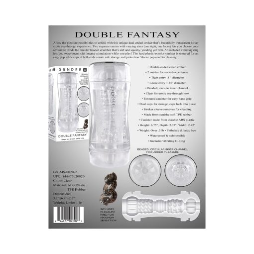 Gender X Double Fantasy Dual Entry Stroker Clear - Image 12