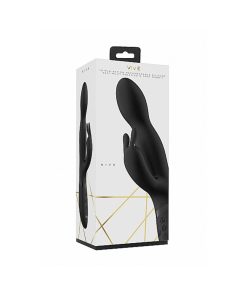 Vive Niva Rechargeable 360° Rotating Silicone Rabbit Vibrator Black