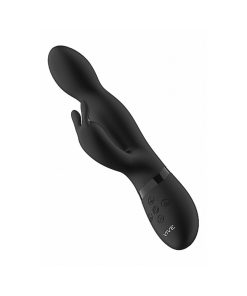 Vive Niva Rechargeable 360° Rotating Silicone Rabbit Vibrator Black