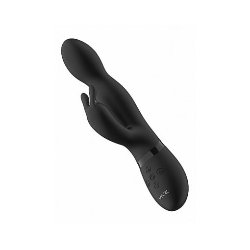 Vive Niva Rechargeable 360° Rotating Silicone Rabbit Vibrator Black - Image 3