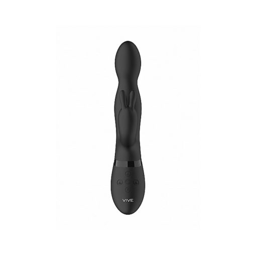 Vive Niva Rechargeable 360° Rotating Silicone Rabbit Vibrator Black - Image 5