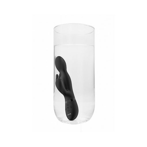 Vive Niva Rechargeable 360° Rotating Silicone Rabbit Vibrator Black - Image 12