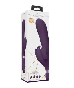 Vive Etsu Pulse-Wave Rabbit Vibrator With Interchangeable Clitoral Sleeves Purple