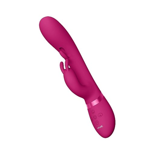 Vive Tama Rechargeable Wave Silicone Rabbit Vibrator Pink - Image 4
