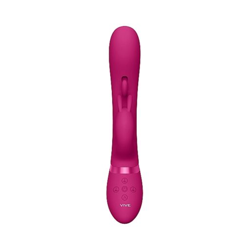 Vive Tama Rechargeable Wave Silicone Rabbit Vibrator Pink - Image 5