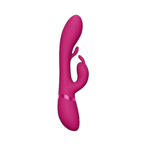 Vive Tama Rechargeable Wave Silicone Rabbit Vibrator Pink - Image 6