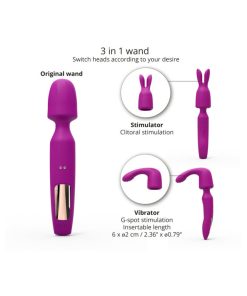 Love To Love R-Evolution Rechargeable 3-In-1 Wand Vibrator Sweet Orchid