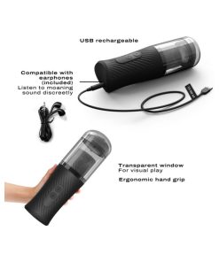 Dorcel Thrust Blow Rechargeable Thrusting Vaginal Masturbator With Removeable Suction Cup