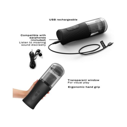 Dorcel Thrust Blow Rechargeable Thrusting Vaginal Masturbator With Removeable Suction Cup - Image 3