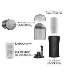 Dorcel Thrust Blow Rechargeable Thrusting Vaginal Masturbator With Removeable Suction Cup