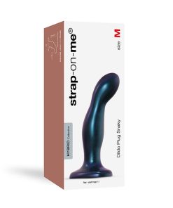 Strap-On-Me Hybrid Collection Dildo Plug Snaky Metallic Blue M