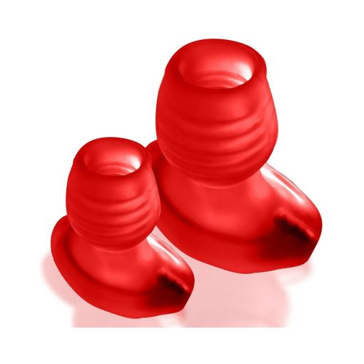 Oxballs Glowhole-1 Hollow Buttplug With Led Insert Small Red Morph - Image 3