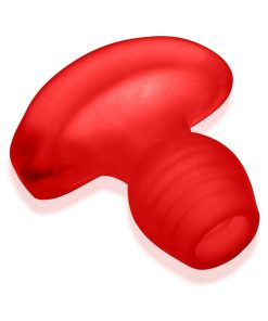 Oxballs Glowhole-1 Hollow Buttplug With Led Insert Small Red Morph