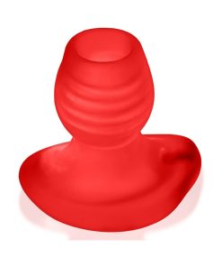 Oxballs Glowhole-2 Hollow Buttplug With Led Insert Large Red Morph