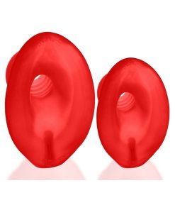 Oxballs Glowhole-2 Hollow Buttplug With Led Insert Large Red Morph