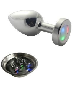 Ple'Sur 3-Setting Led Light-Up Metal Anal Plug Small