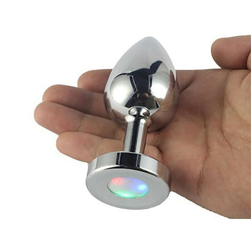 Ple'Sur 3-Setting Led Light-Up Metal Anal Plug Small - Image 4