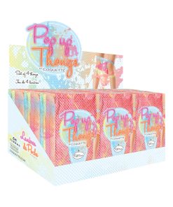 Coquette Pop Up Thong 12-Piece Display Assorted Colors O/S