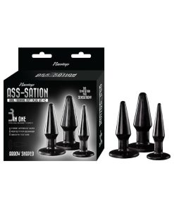 Ass-Sation Anal Training Butt Plug Kit #2 Black