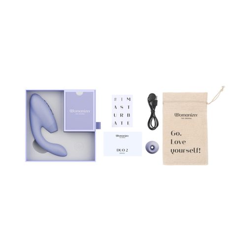 Womanizer Duo 2 Rechargeable Dual Stimulation Pleasure Air And G-Spot Vibrator Lilac - Image 9