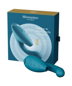 Womanizer Duo 2 Rechargeable Dual Stimulation Pleasure Air And G-Spot Vibrator Petrol