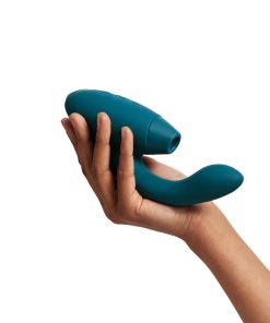 Womanizer Duo 2 Rechargeable Dual Stimulation Pleasure Air And G-Spot Vibrator Petrol
