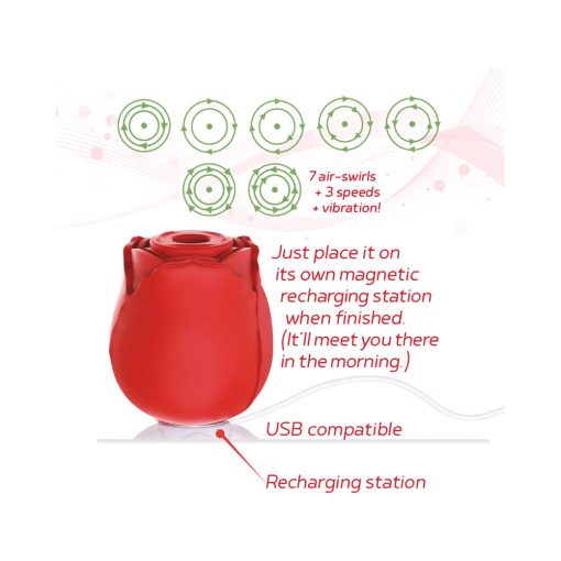 Wild Rose The Classic Suction Vibrator Red - Image 2