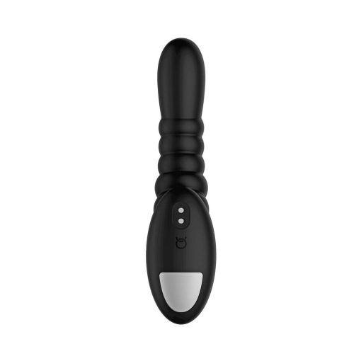 Forto Ribbed Pro Rechargeable Silicone Vibrating Anal Massager Black - Image 2