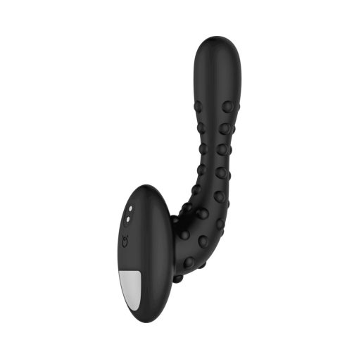 Forto Studded Pro Rechargeable Silicone Vibrating Anal Massager Black - Image 3