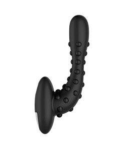 Forto Studded Pro Rechargeable Silicone Vibrating Anal Massager Black