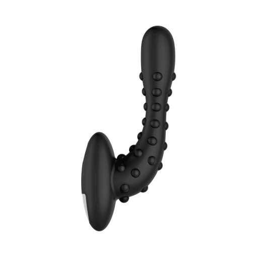 Forto Studded Pro Rechargeable Silicone Vibrating Anal Massager Black - Image 4