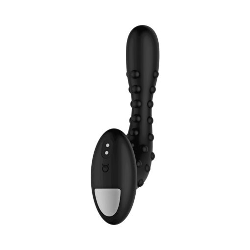 Forto Studded Pro Rechargeable Silicone Vibrating Anal Massager Black - Image 5