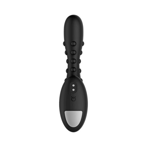 Forto Studded Pro Rechargeable Silicone Vibrating Anal Massager Black - Image 6