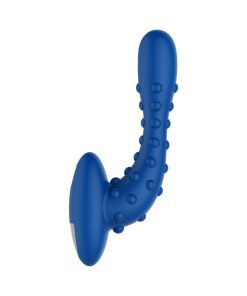 Forto Studded Pro Rechargeable Silicone Vibrating Anal Massager Blue