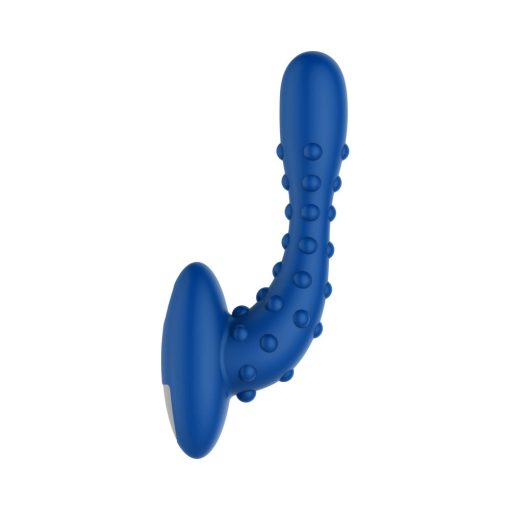 Forto Studded Pro Rechargeable Silicone Vibrating Anal Massager Blue - Image 5