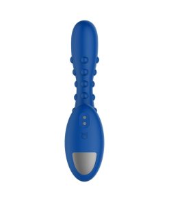 Forto Studded Pro Rechargeable Silicone Vibrating Anal Massager Blue
