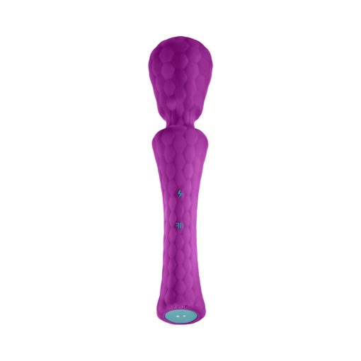 Femmefunn Ultra Wand Xl Rechargeable Flexible Textured Silicone Vibrator Purple - Image 2